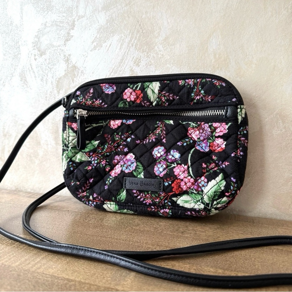 Vera Bradley Iconic RFID Little Crossbody in Winter Berry